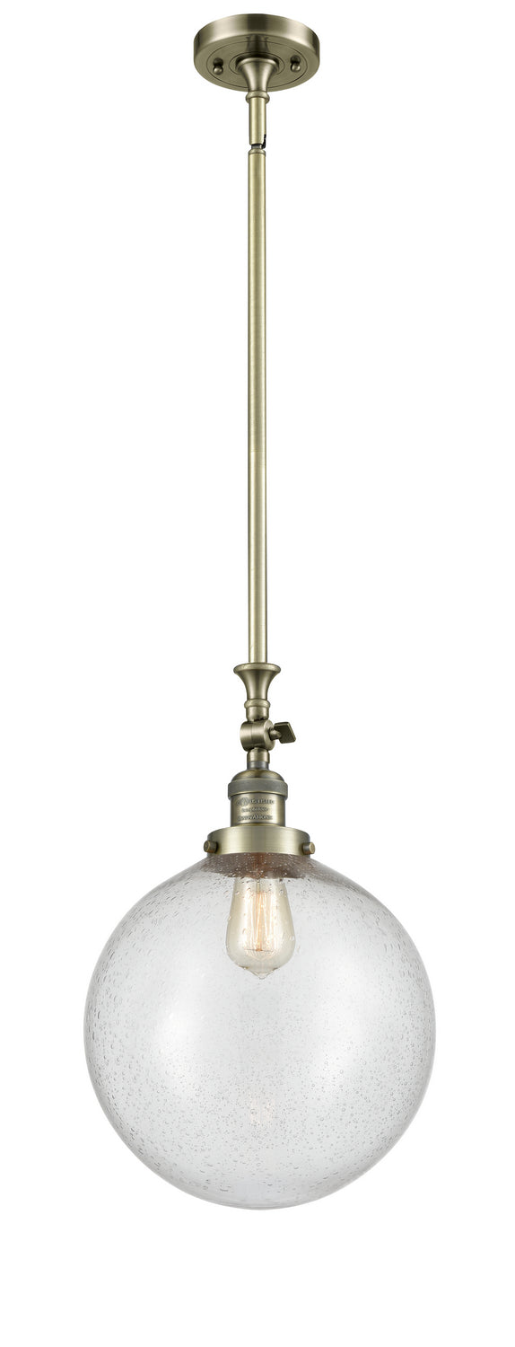 Innovations 206-AB-G204-12 One Light Mini Pendant, Antique Brass