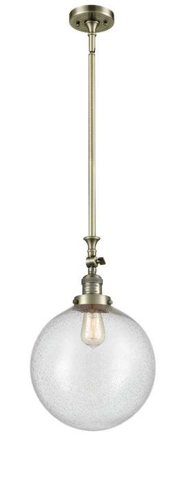 Innovations 206-AB-G204-12 One Light Mini Pendant, Antique Brass