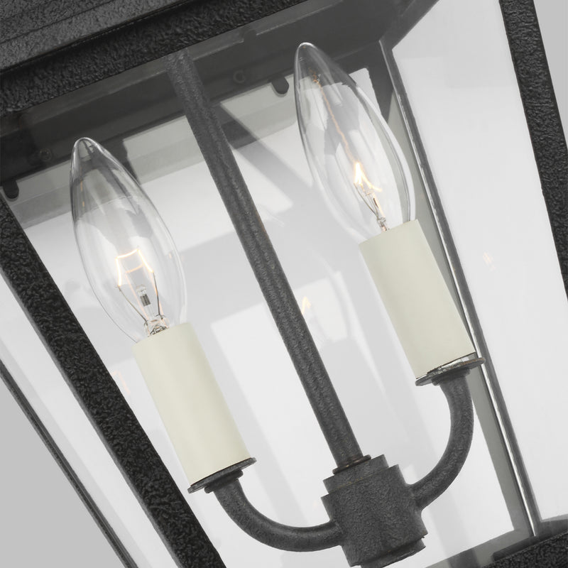 Visual Comfort Studio CO1012DWZ Two Light Outdoor Wall Lantern, Dark Weathered Zinc