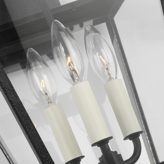 Visual Comfort Studio CO1023DWZ Three Light Outdoor Wall Lantern, Dark Weathered Zinc