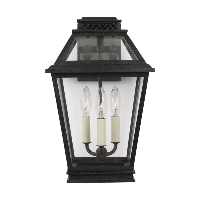 Visual Comfort Studio CO1023DWZ Three Light Outdoor Wall Lantern, Dark Weathered Zinc