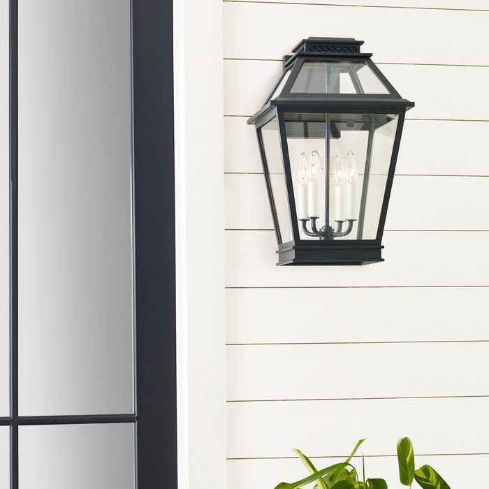 Visual Comfort Studio CO1034DWZ Four Light Outdoor Wall Lantern, Dark Weathered Zinc