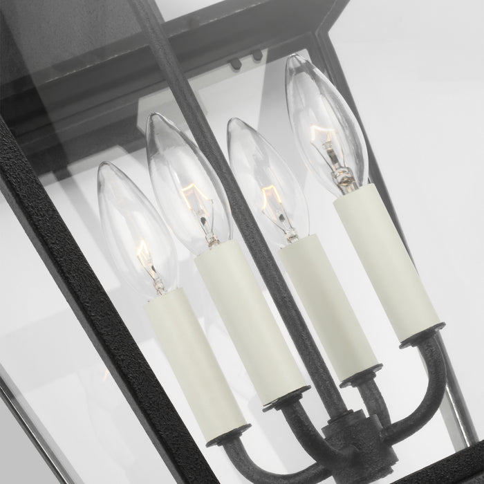 Visual Comfort Studio CO1034DWZ Four Light Outdoor Wall Lantern, Dark Weathered Zinc