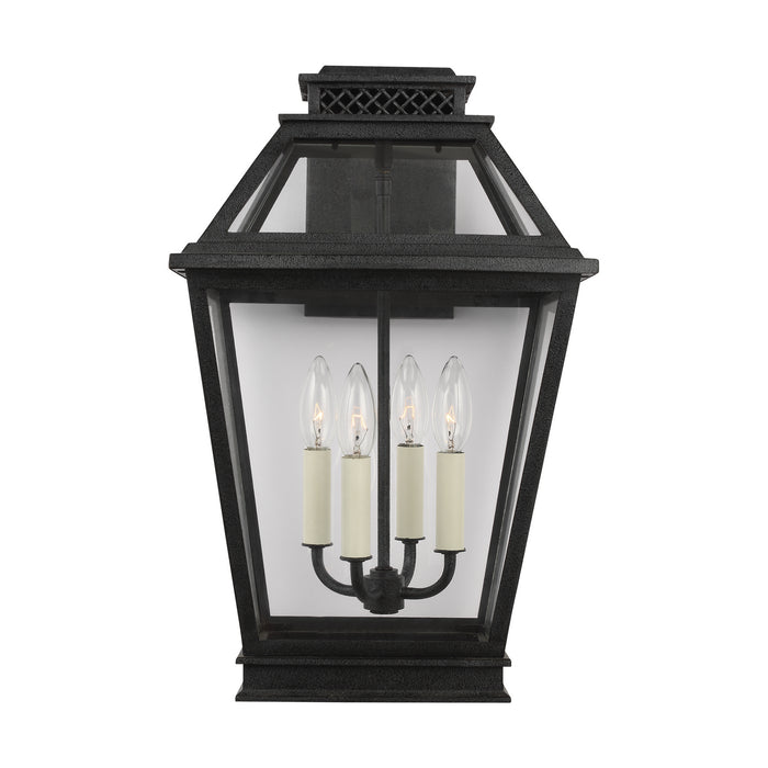 Visual Comfort Studio CO1034DWZ Four Light Outdoor Wall Lantern, Dark Weathered Zinc