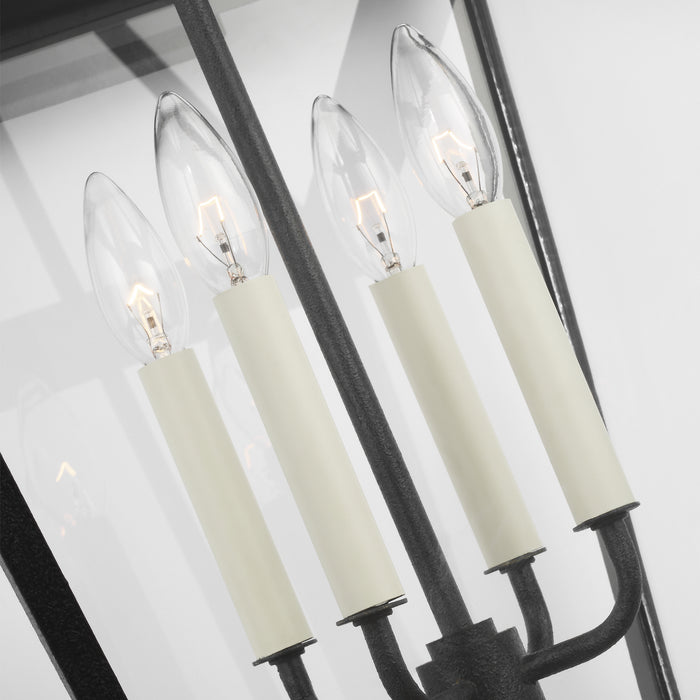 Visual Comfort Studio CO1044DWZ Four Light Outdoor Wall Lantern, Dark Weathered Zinc