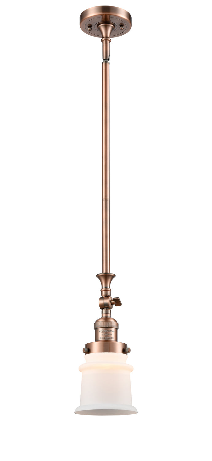 Innovations 206-AC-G181S One Light Mini Pendant, Antique Copper
