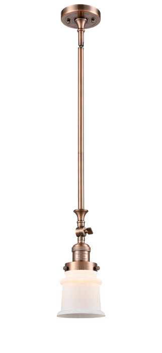 Innovations 206-AC-G181S One Light Mini Pendant, Antique Copper