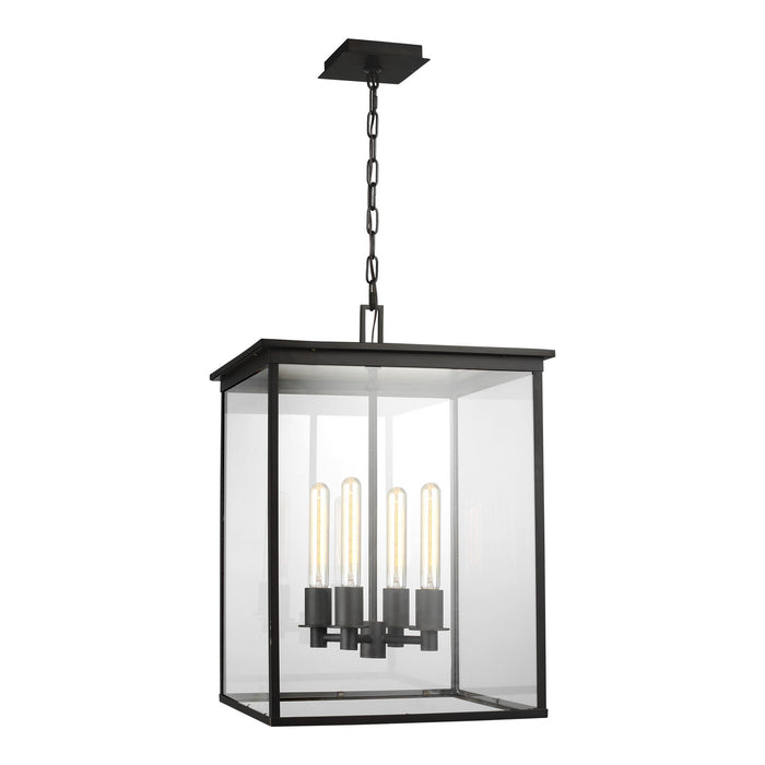Visual Comfort Studio CO1154HTCP Four Light Hanging Lantern, Heritage Copper