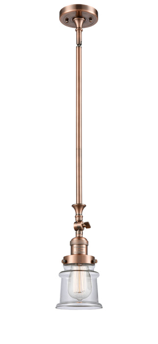 Innovations 206-AC-G182S One Light Mini Pendant, Antique Copper