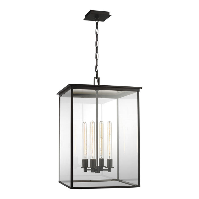 Visual Comfort Studio CO1164HTCP Four Light Hanging Lantern, Heritage Copper