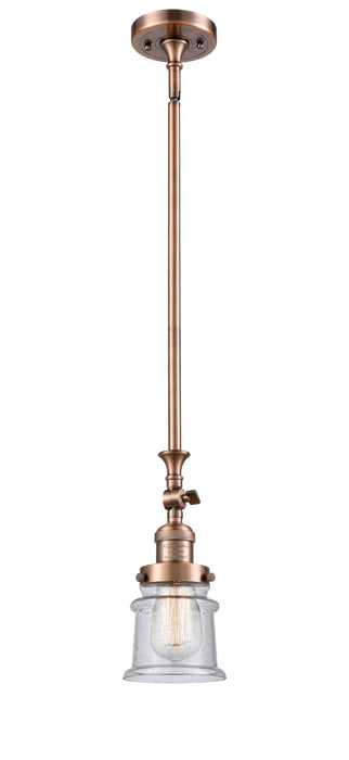Innovations 206-AC-G184S One Light Mini Pendant, Antique Copper
