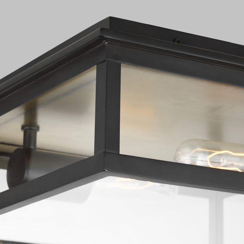 Visual Comfort Studio CO1182HTCP Two Light Outdoor Flush Mount, Heritage Copper