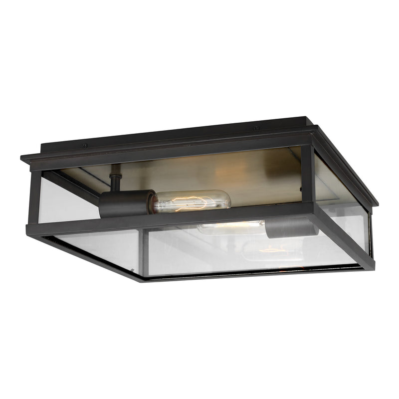 Visual Comfort Studio CO1182HTCP Two Light Outdoor Flush Mount, Heritage Copper