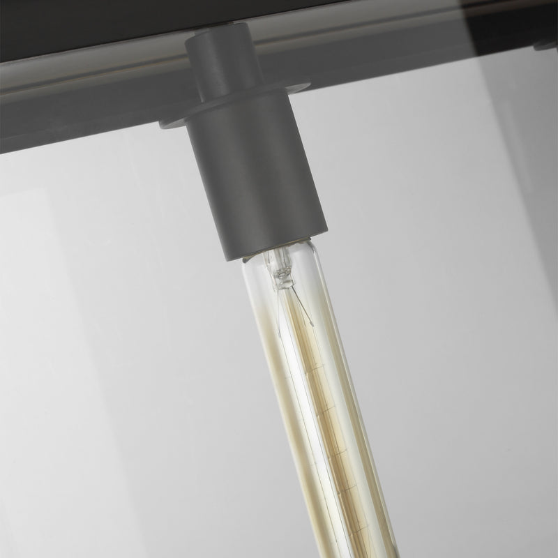 Visual Comfort Studio CO1214HTCP Four Light Outdoor Linear Chandelier, Heritage Copper