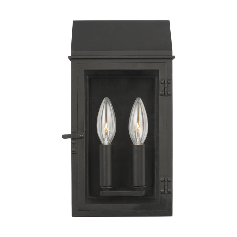 Visual Comfort Studio CO1252TXB Two Light Outdoor Wall Lantern, Textured Black