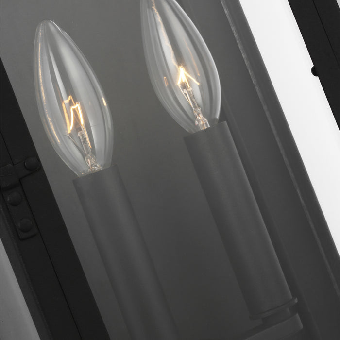 Visual Comfort Studio CO1262TXB Two Light Outdoor Wall Lantern, Textured Black