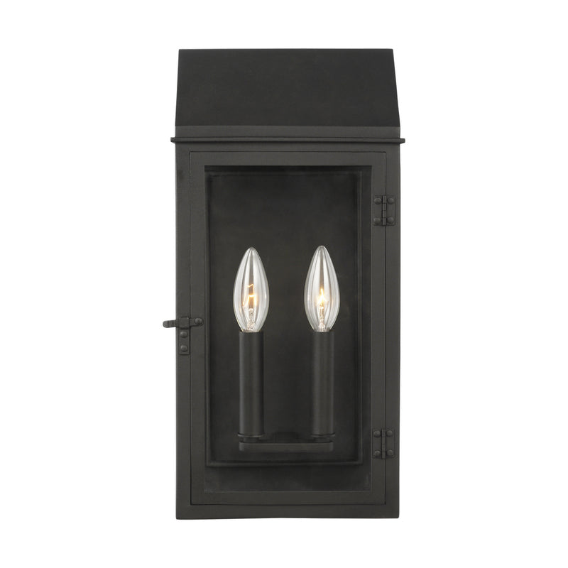 Visual Comfort Studio CO1262TXB Two Light Outdoor Wall Lantern, Textured Black