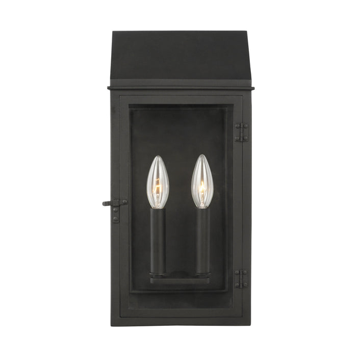 Visual Comfort Studio CO1262TXB Two Light Outdoor Wall Lantern, Textured Black