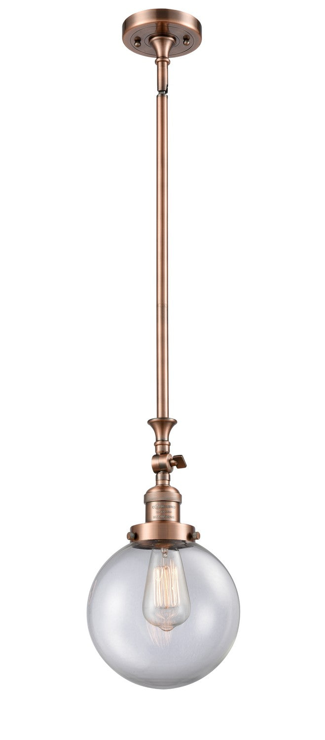 Innovations 206-AC-G202-8-LED LED Mini Pendant, Antique Copper