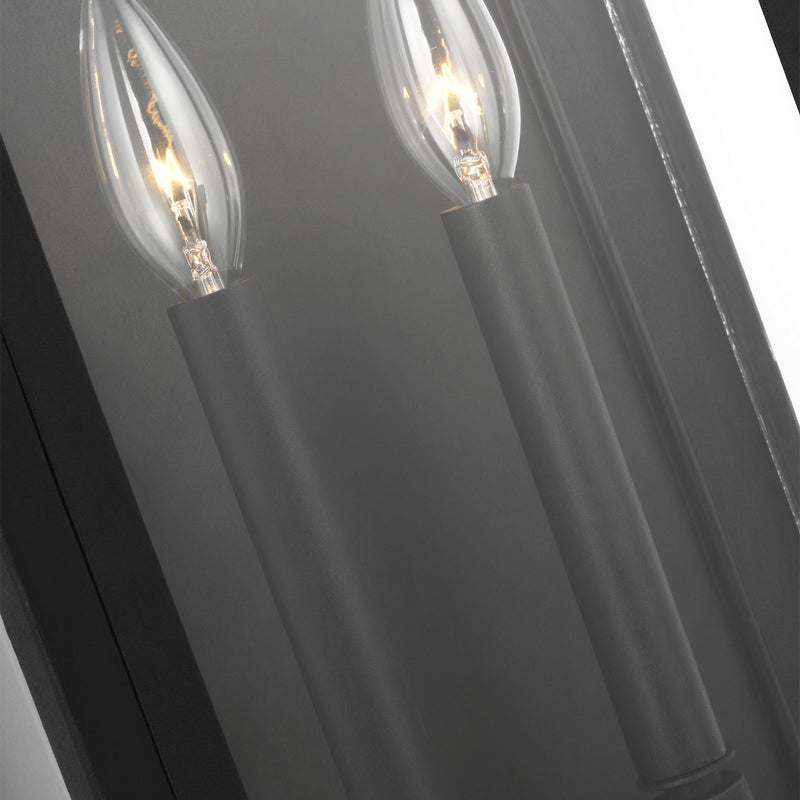 Visual Comfort Studio CO1272TXB Two Light Outdoor Wall Lantern, Textured Black