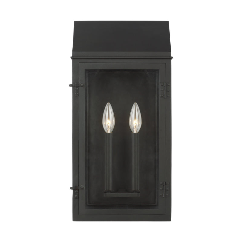 Visual Comfort Studio CO1272TXB Two Light Outdoor Wall Lantern, Textured Black