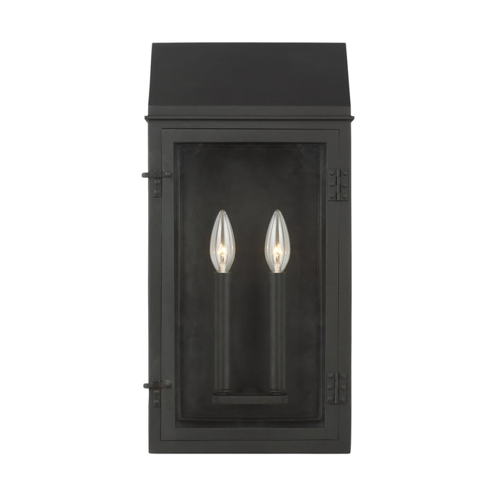 Visual Comfort Studio CO1272TXB Two Light Outdoor Wall Lantern, Textured Black