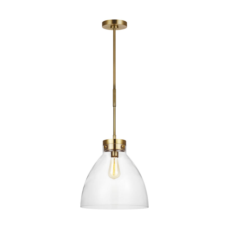 Visual Comfort Studio CP1121BBS One Light Pendant, Burnished Brass