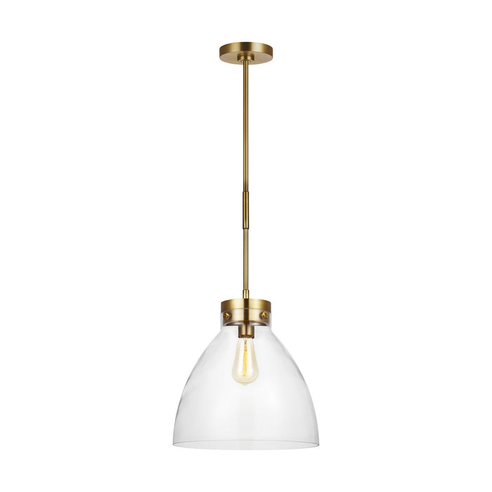 Visual Comfort Studio CP1121BBS One Light Pendant, Burnished Brass