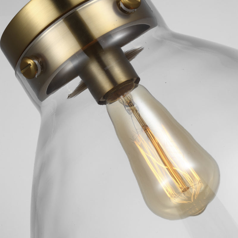 Visual Comfort Studio CP1121BBS One Light Pendant, Burnished Brass