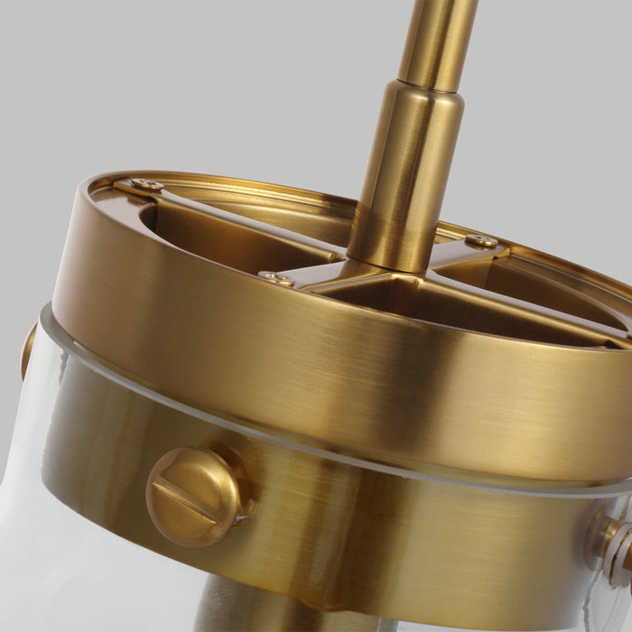 Visual Comfort Studio CP1121BBS One Light Pendant, Burnished Brass