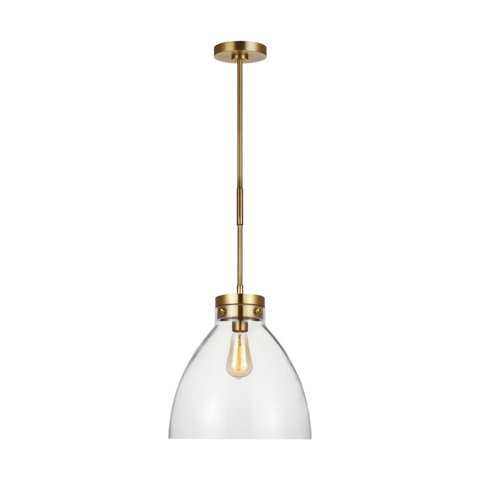 Visual Comfort Studio CP1121BBS One Light Pendant, Burnished Brass