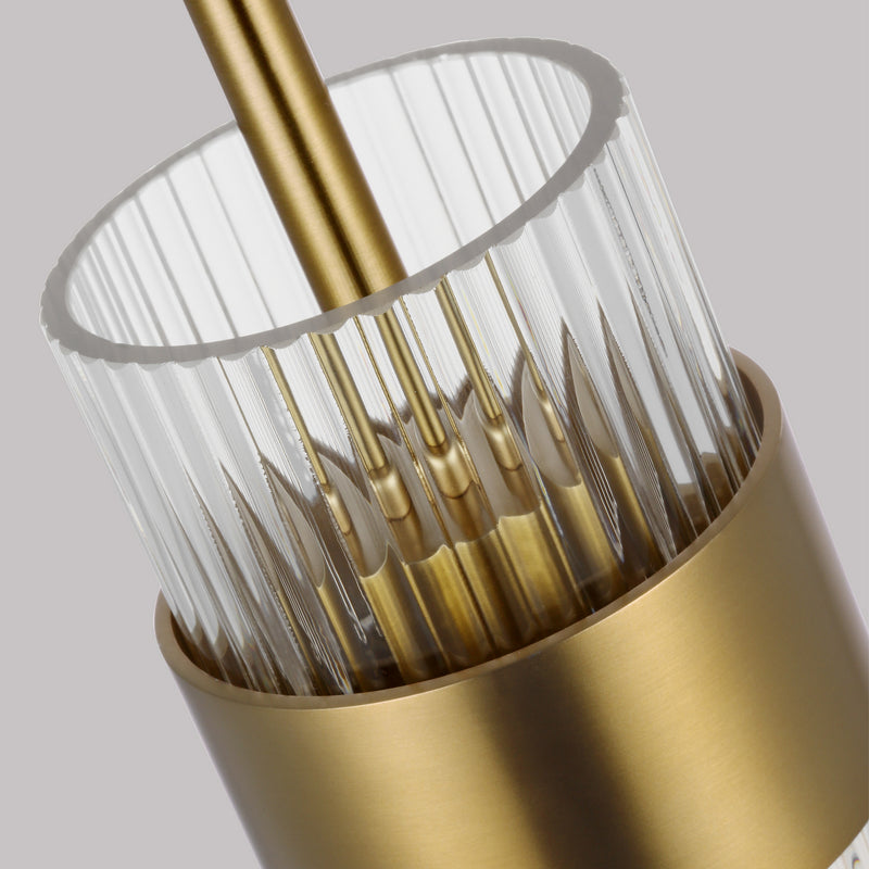 Visual Comfort Studio CP1161BBS One Light Pendant, Burnished Brass