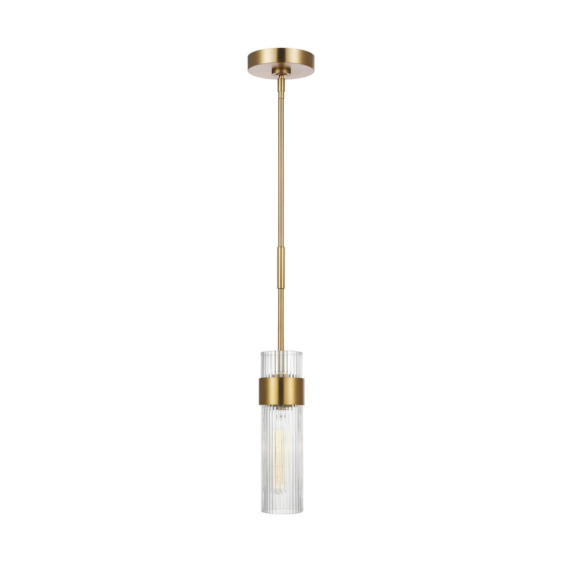 Visual Comfort Studio CP1161BBS One Light Pendant, Burnished Brass