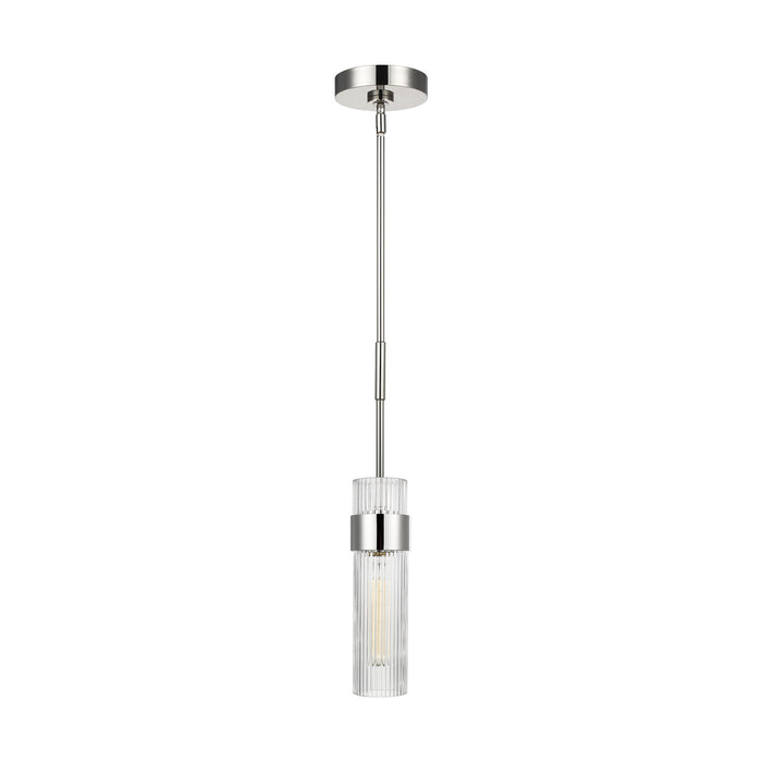 Visual Comfort Studio CP1161PN One Light Pendant, Polished Nickel