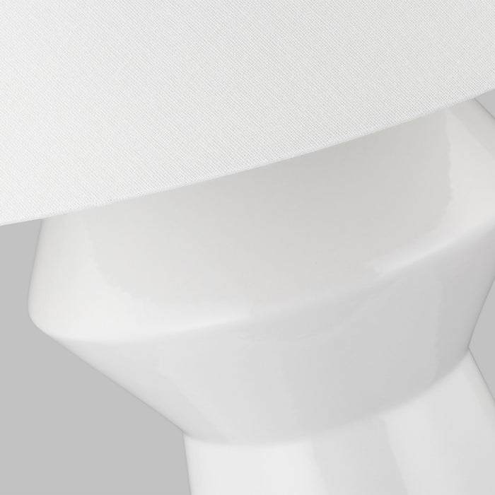 Visual Comfort Studio CT1061ARCBBS1 One Light Table Lamp, Arctic White
