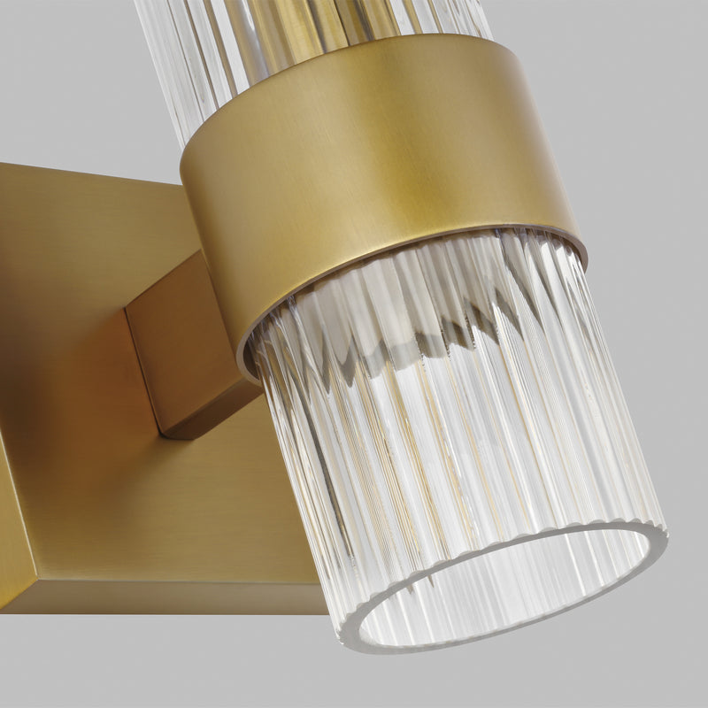 Visual Comfort Studio CV1021BBS One Light Wall Sconce, Burnished Brass