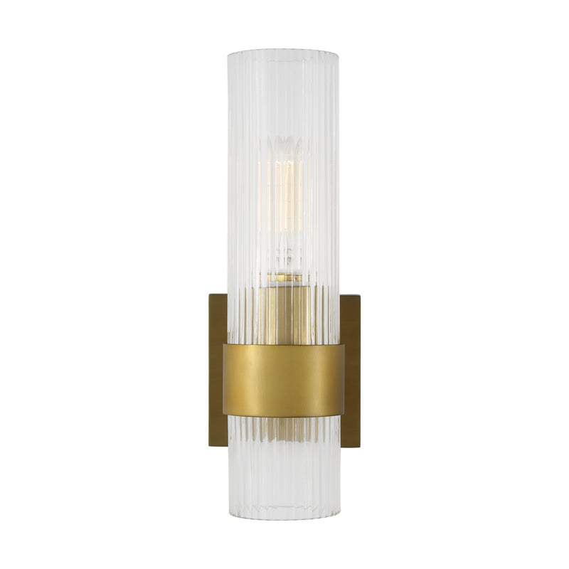 Visual Comfort Studio CV1021BBS One Light Wall Sconce, Burnished Brass