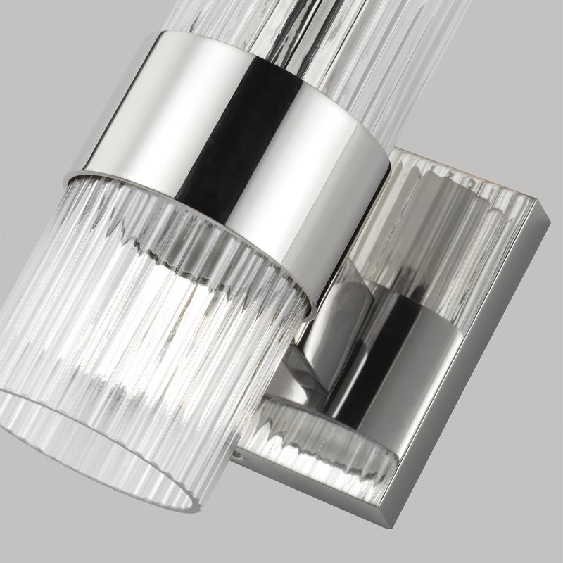 Visual Comfort Studio CV1021PN One Light Wall Sconce, Polished Nickel