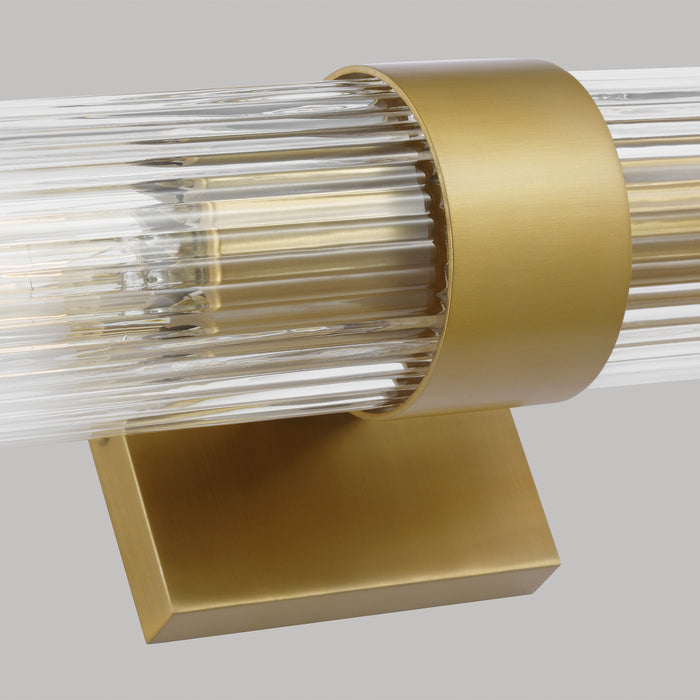 Visual Comfort Studio CV1022BBS Two Light Wall Sconce, Burnished Brass