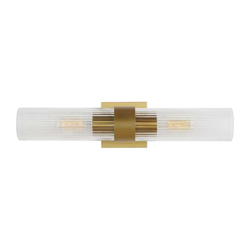 Visual Comfort Studio CV1022BBS Two Light Wall Sconce, Burnished Brass