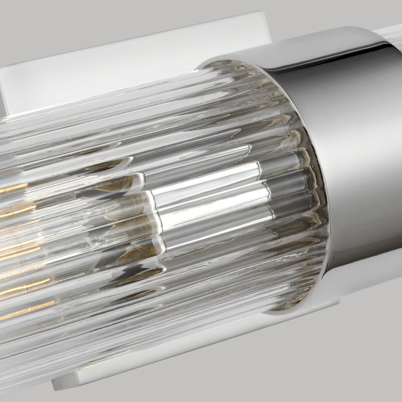 Visual Comfort Studio CV1022PN Two Light Wall Sconce, Polished Nickel