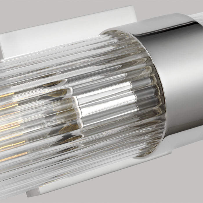 Visual Comfort Studio CV1022PN Two Light Wall Sconce, Polished Nickel