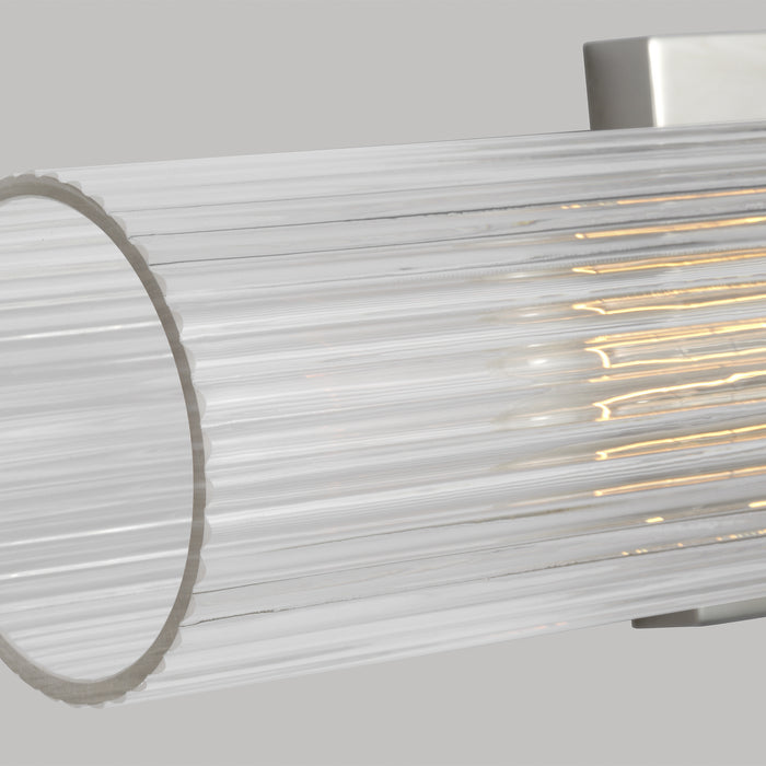 Visual Comfort Studio CV1022PN Two Light Wall Sconce, Polished Nickel