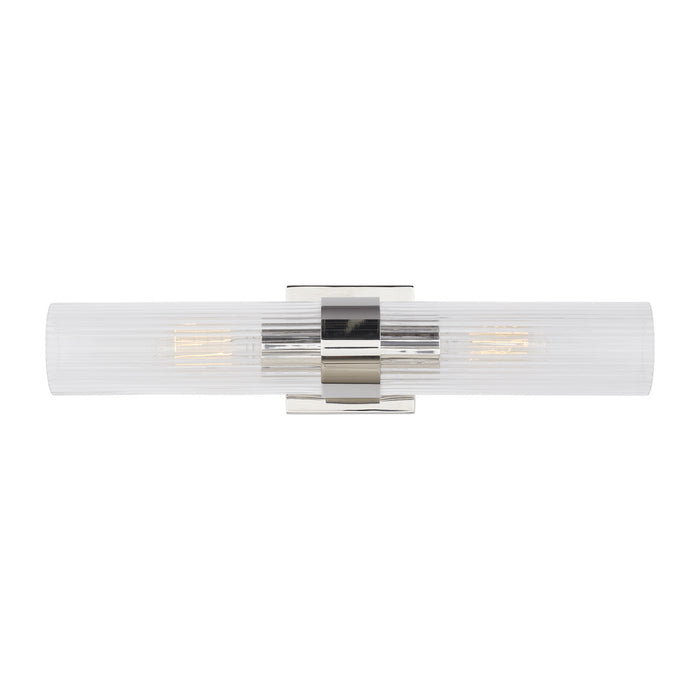 Visual Comfort Studio CV1022PN Two Light Wall Sconce, Polished Nickel