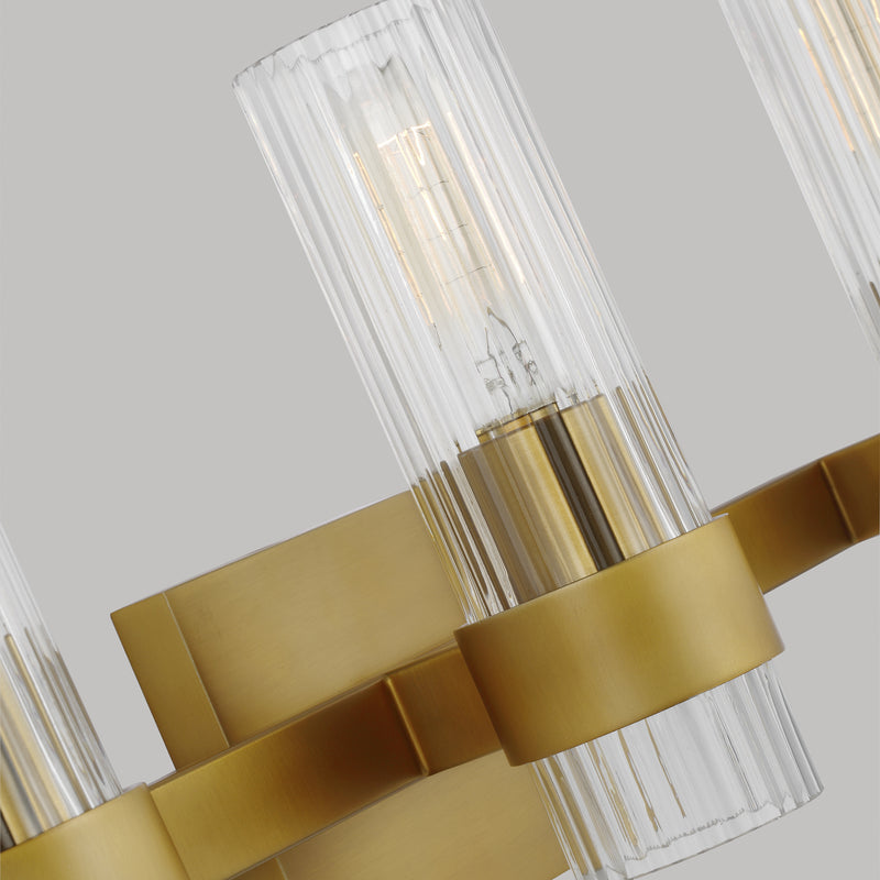 Visual Comfort Studio CV1023BBS Three Light Vanity, Burnished Brass