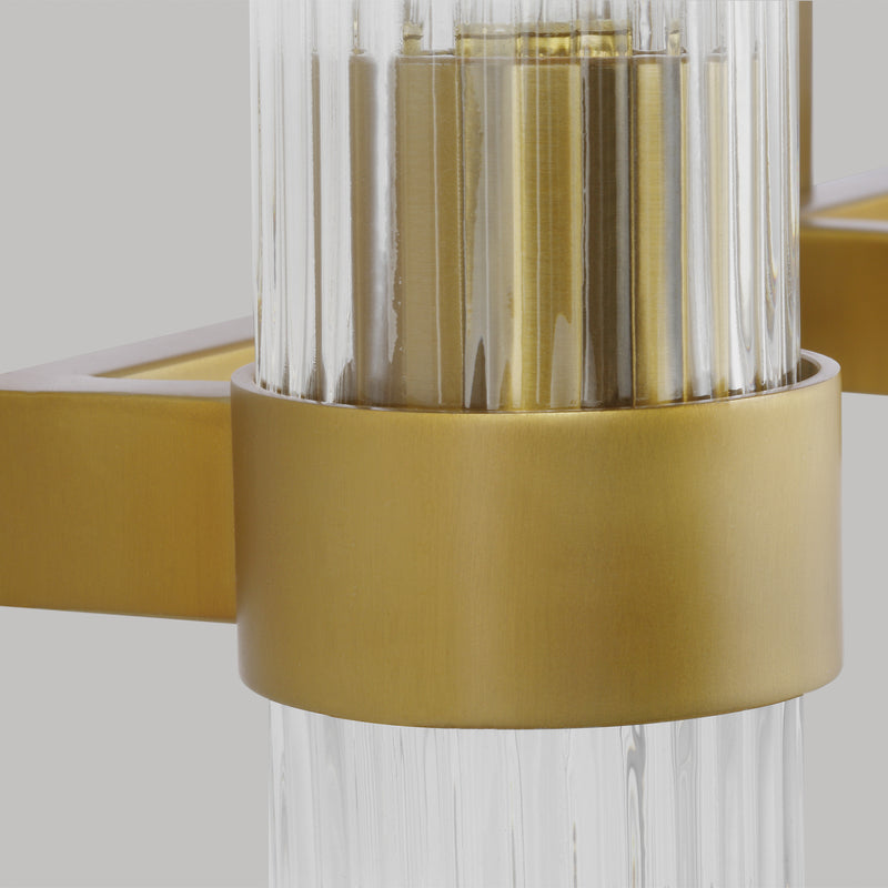 Visual Comfort Studio CV1023BBS Three Light Vanity, Burnished Brass