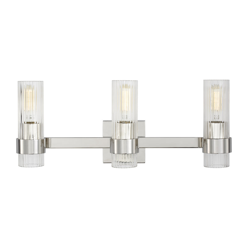Visual Comfort Studio CV1023PN Three Light Vanity, Polished Nickel
