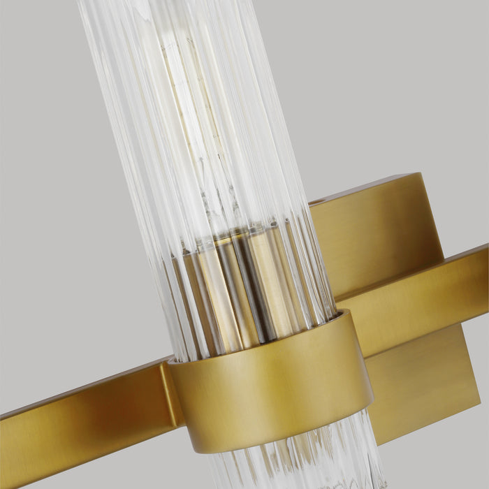 Visual Comfort Studio CV1024BBS Four Light Vanity, Burnished Brass