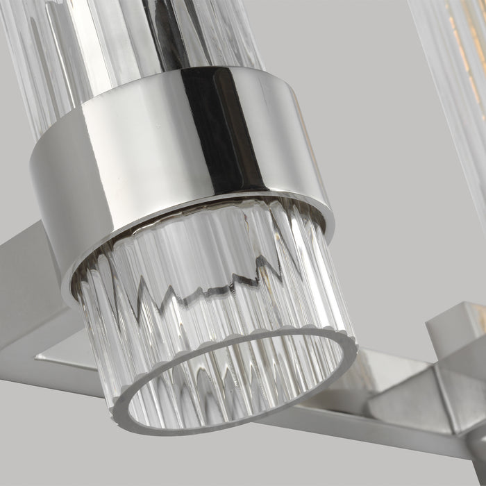Visual Comfort Studio CV1024PN Four Light Vanity, Polished Nickel