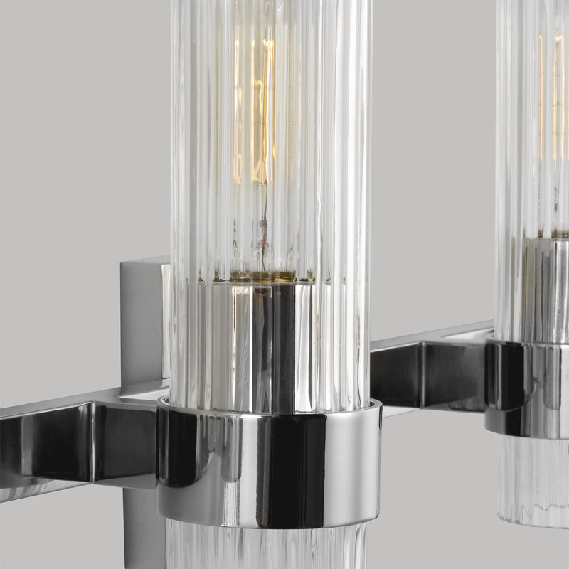 Visual Comfort Studio CV1024PN Four Light Vanity, Polished Nickel
